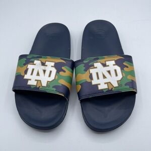 ISLIDE Notre Dame Slides Camo Print Sandals Men's Size 9-10